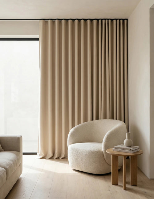 Thermal and Acoustic Blackout Curtain - Cream