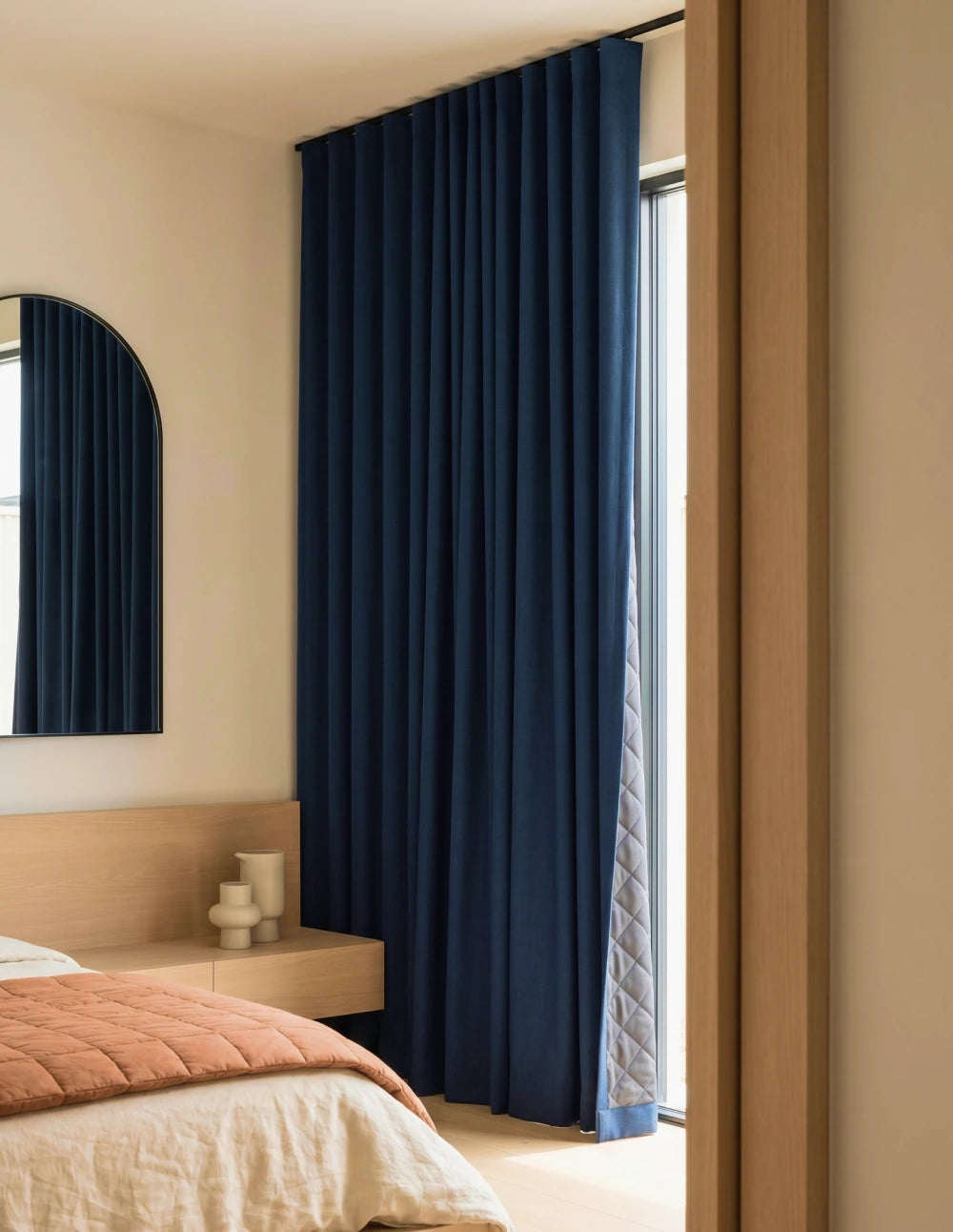 Thermal and Acoustic Blackout Curtain - Cream