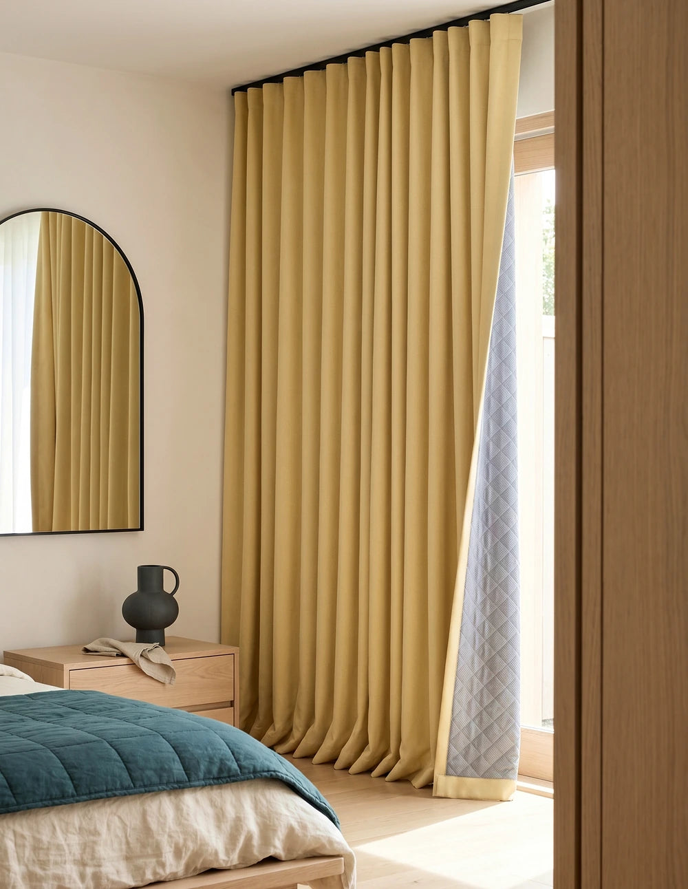 Thermal and Acoustic Blackout Curtain - Cream