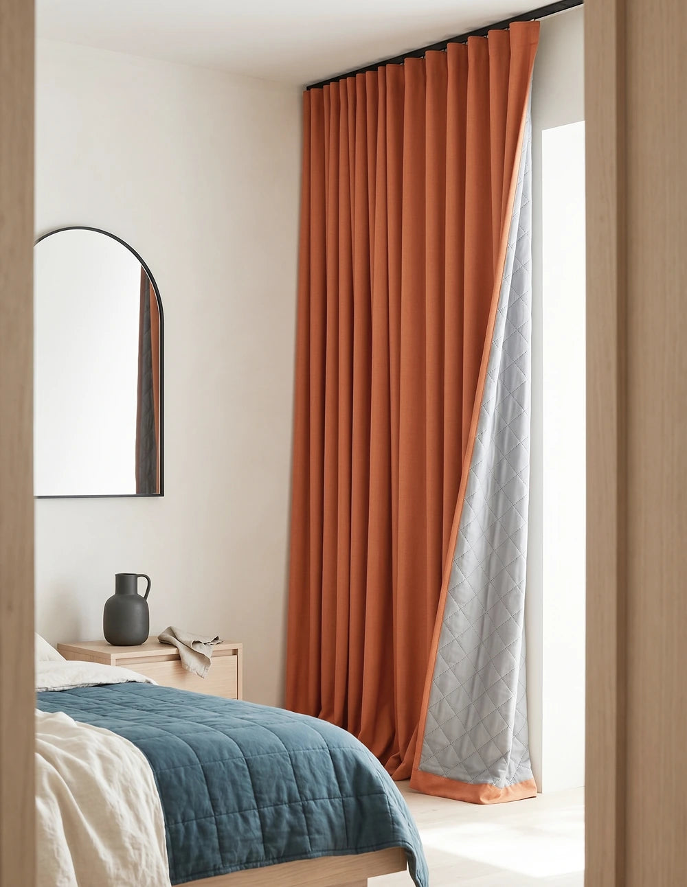Thermal and Acoustic Blackout Curtain - Cream