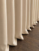 Rideau anti-bruit phonique beige 620 g/m², textile technique trois couches